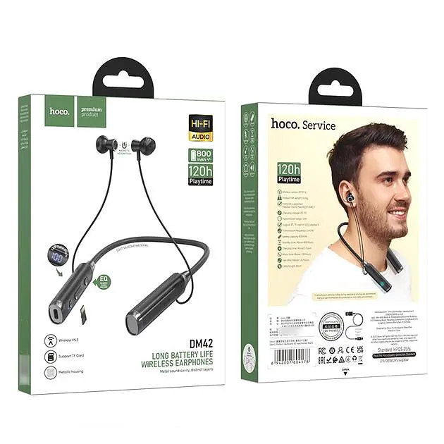 Беспроводные наушники Hoco DM42 вкладыши black - фото 5
