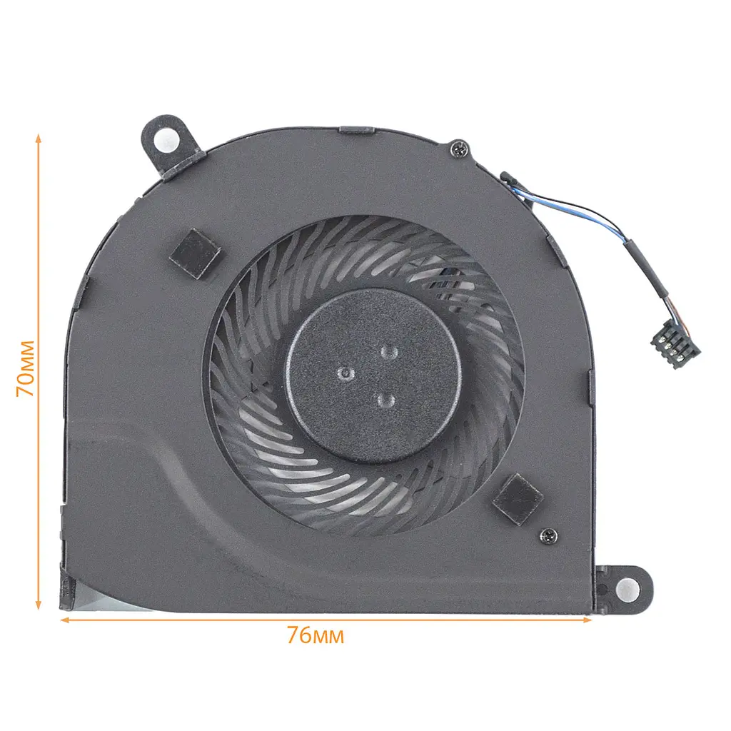 Вентилятор для Dell Latitude 5480 5488 5490 5491 5495, (76x70mm, UMA, 0G5JG4, EG50060S1-C320-S9A, DC28000IWFL, Аналог) - фото 2