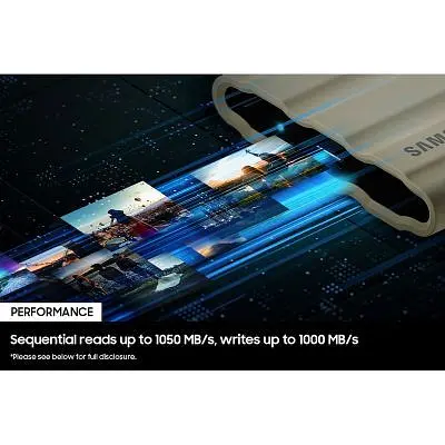 Накопитель SSD USB 3.2 2TB T7 Shield Samsung (MU-PE2T0R/WW) - фото 5