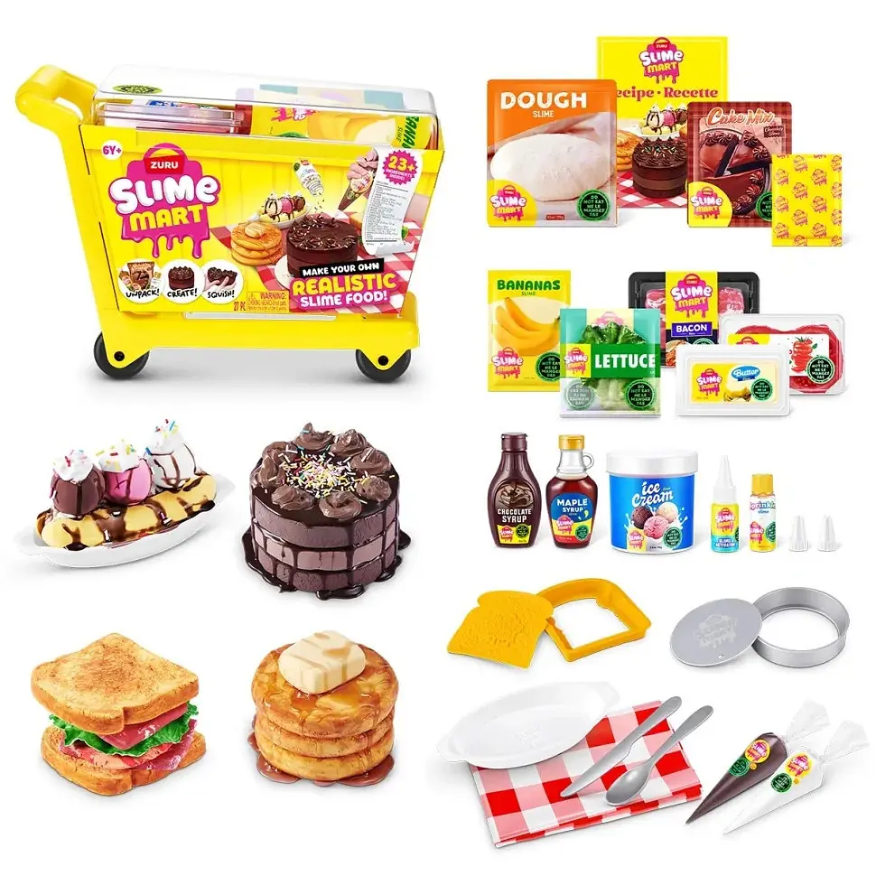 Ігровий набір зі слаймами "Візок смаколиків" Slime Mart 15907 серії "Shopping Cart" - фото 2