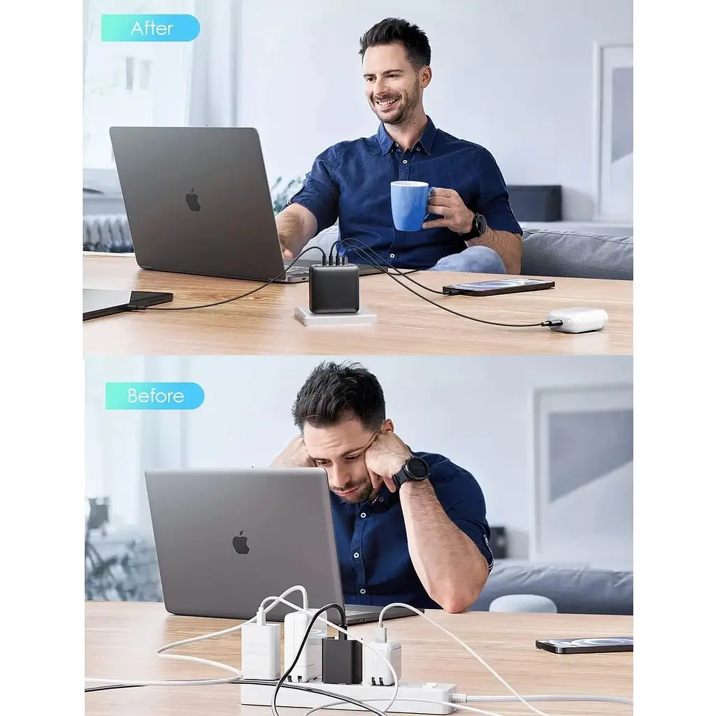 Зарядний пристрій Oraimo USB C HyperGaN 120 Вт - фото 7