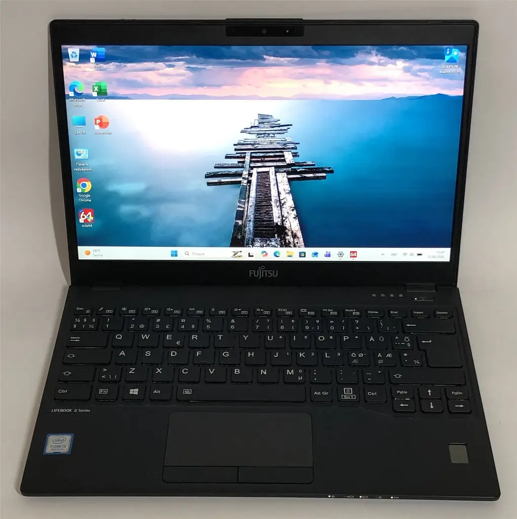 Ноутбук Fujitsu LifeBook U939 / 13.3" FullHD IPS / i5-8265U / 16GB / 256GB SSD / 4G/LTE / Win11Pro / Backlight / сканер відбитка - Б/в - фото 2