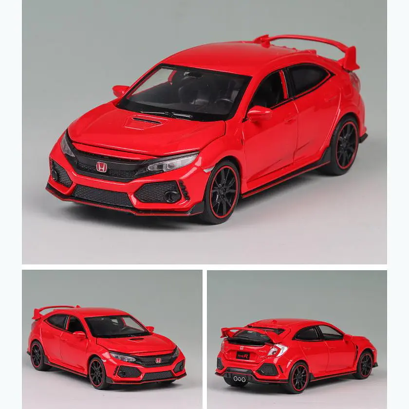 Колекційна металева модель автомобіля АвтоЕксперт Honda Civic Type R з інерцією, світлом та звуком 1:32 - фото 5