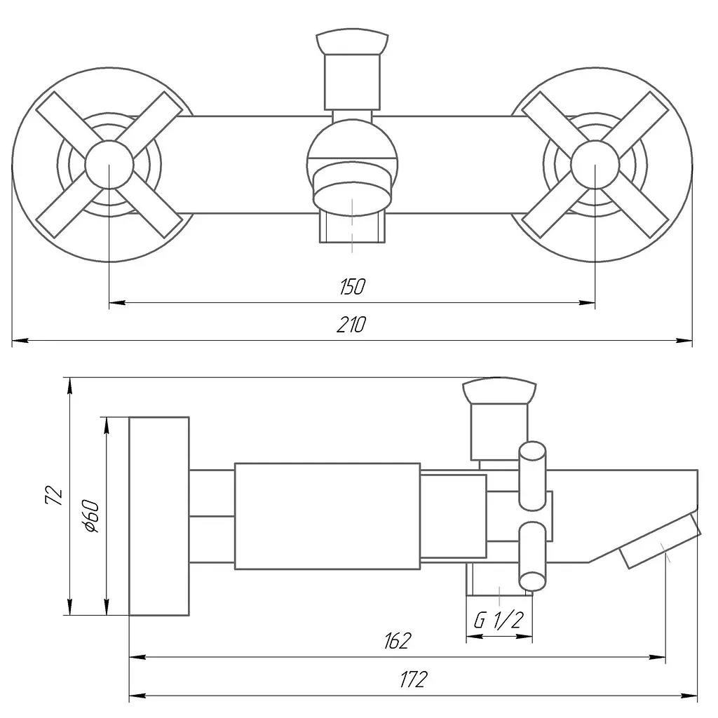 Смеситель для ванны Globus Lux DUKAT SD4-102 - фото 4