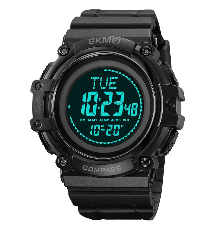 Спортивний годинник чоловічий Skmei 2233 compass Чорний (2633529390) - фото 3