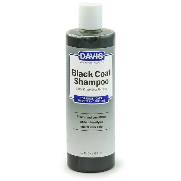 Шампунь Davis Black Coat Shampoo Девіс Блек коут для чорної шерсті собак і котів (концентрат) 355 мл (BCS12)
