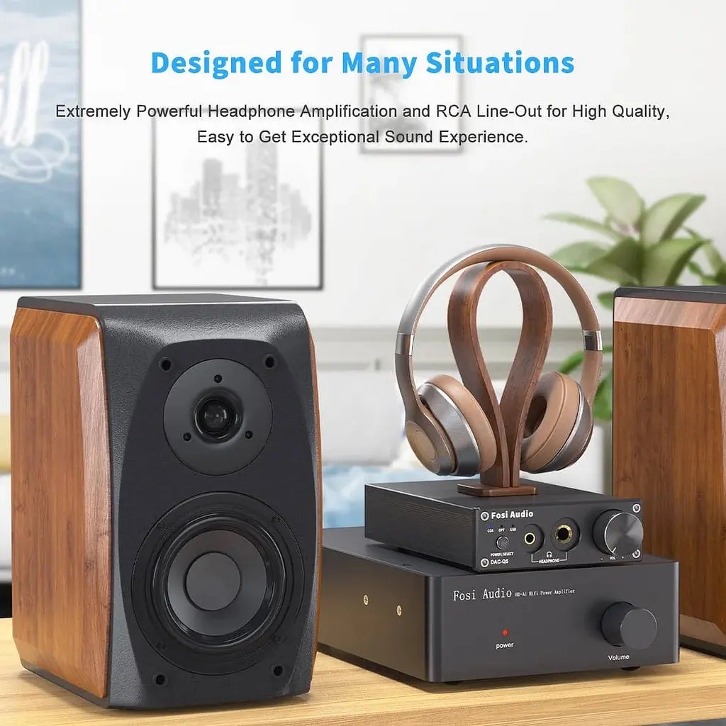 Конвертер звуку Fosi Audio DAC-Q5 - SPDIF/Coaxial на RCA / 3.5 mini-jack / 6.35 - фото 5