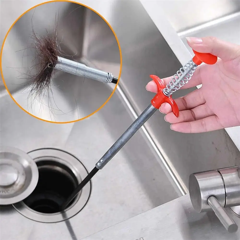 Трос для прочищення труб Cleaning Hook №2, гнучкий захват, металевий кіготь, довжина 60 см - фото 2