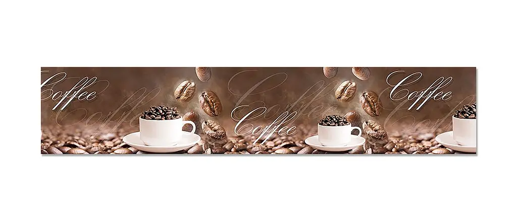 Вініловий кухонний фартух Happy Pocket Зерна кави Coffee наклейка для кухні ПВХ Напої Коричневий Z181453 - фото 7