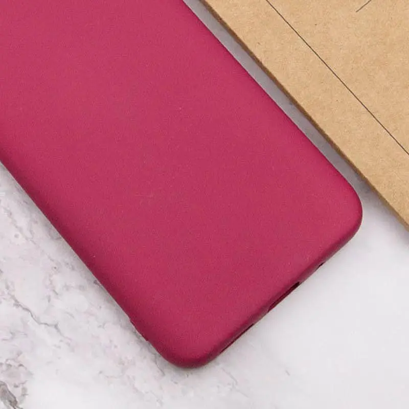 Чехол TPU GETMAN Liquid Silk Full Camera для Xiaomi Redmi Note 9 / Redmi 10X Бордовый / Marsala - фото 3