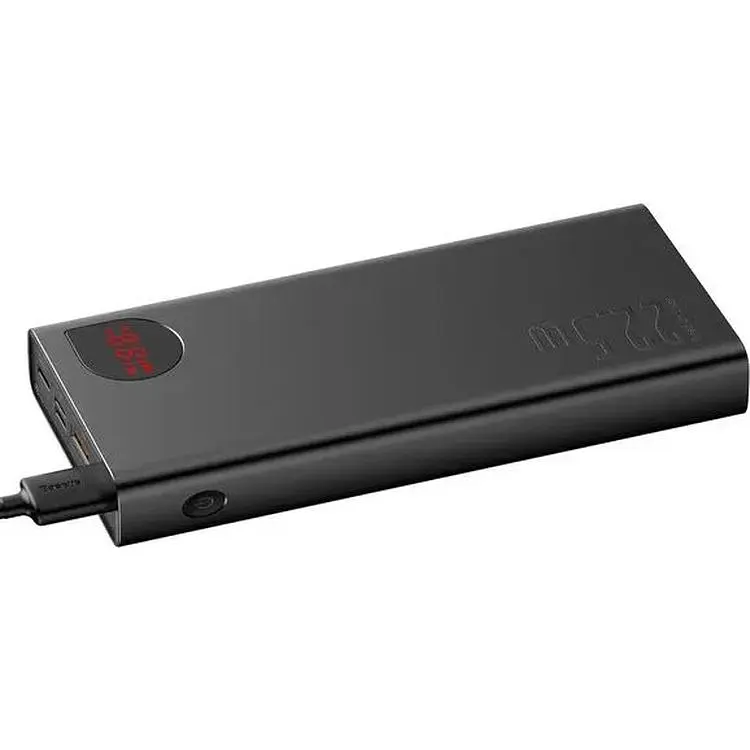 Портативная батарея Baseus Adaman Metal Display Quick Charge Power Bank 20000 mAh 22.5W PPAD070101 Black - фото 4