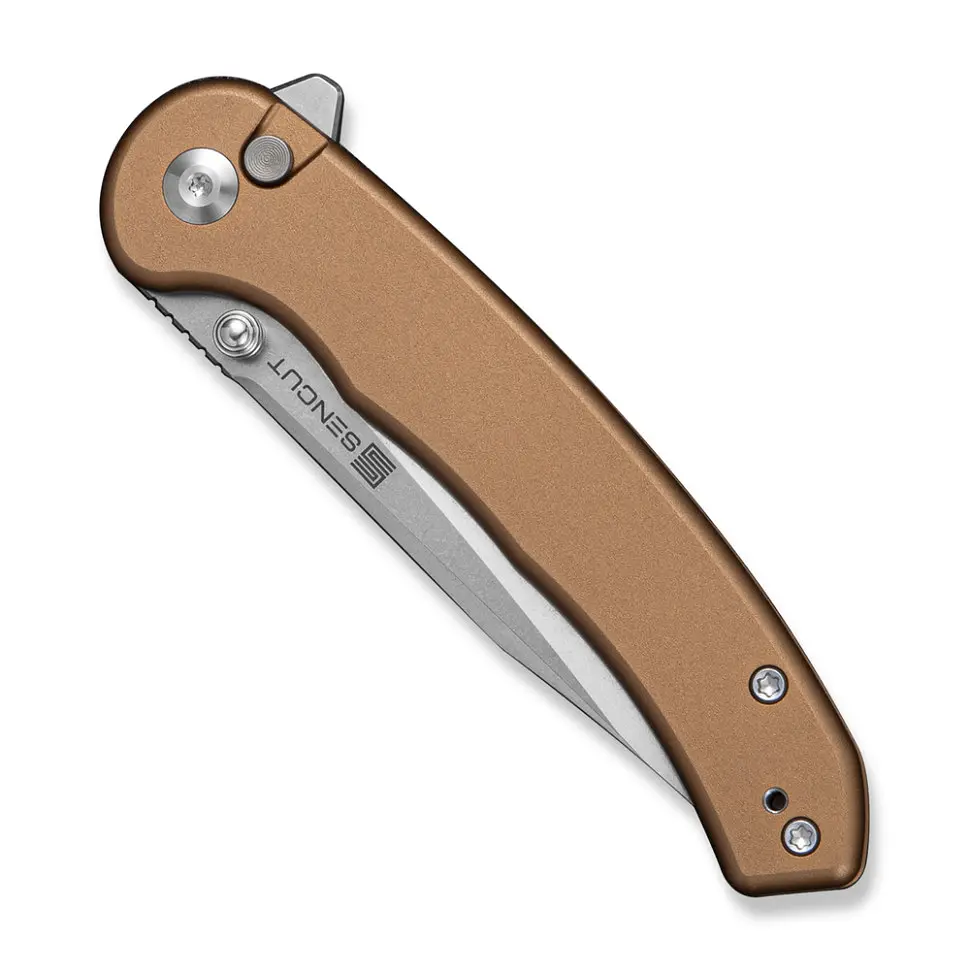 Ніж складаний туристичний Sencut Ingot (8.2 см) D2 / Aluminum коричневий - фото 4