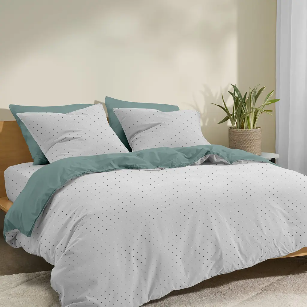 Підковдра полуторна 160х220 ASH GREY DOTS CS1 COSAS (4822052378687) - фото 3