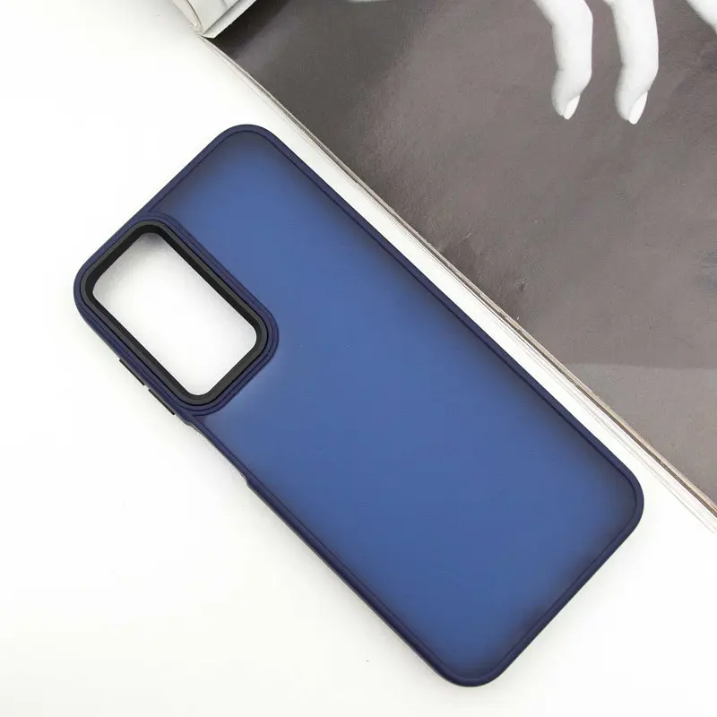 Чохол TPU+PC Lyon Frosted для Samsung Galaxy A24 4G Navy Blue - фото 2