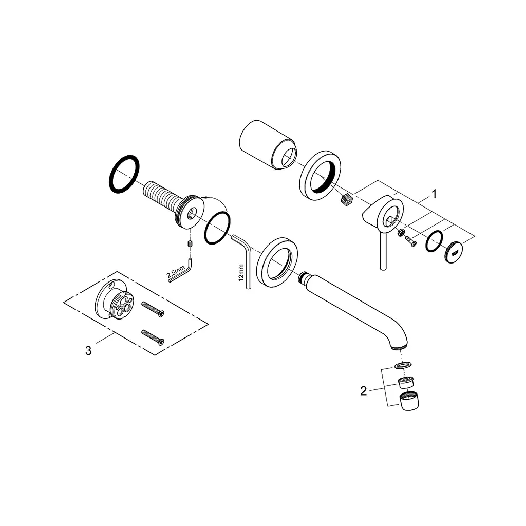 Змішувач для раковини Grohe BauClassic 2029200C, Хром - фото 3