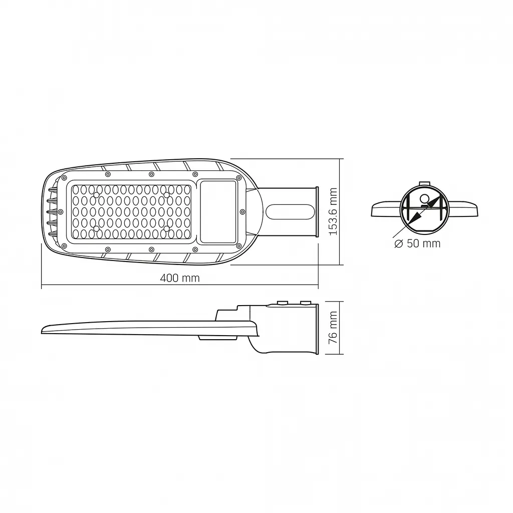 Ліхтар вуличний Videx LED IP65 50W 5000Lm 5000K (VL-SLE16-505) - фото 6
