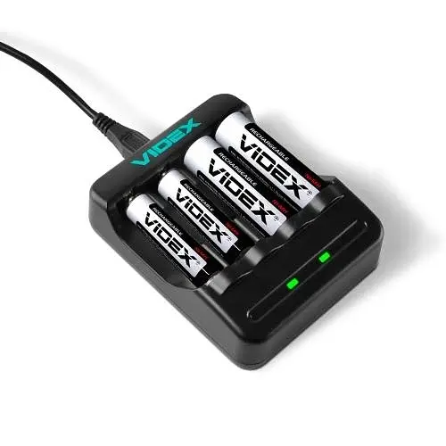 Зарядний пристрій N401 Black 4 x AA/AAA Ni-MH/Cd (300 mAh 2.96V) Videx teh0028621 - фото 5