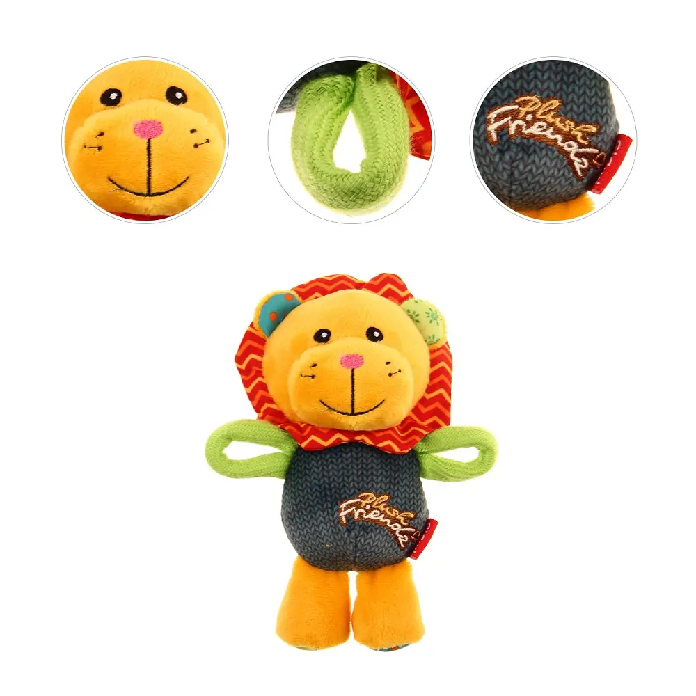 Іграшка для Собак Gigwi Plush Friendz Левеня з пищалкою 16х8х8 см - фото 4