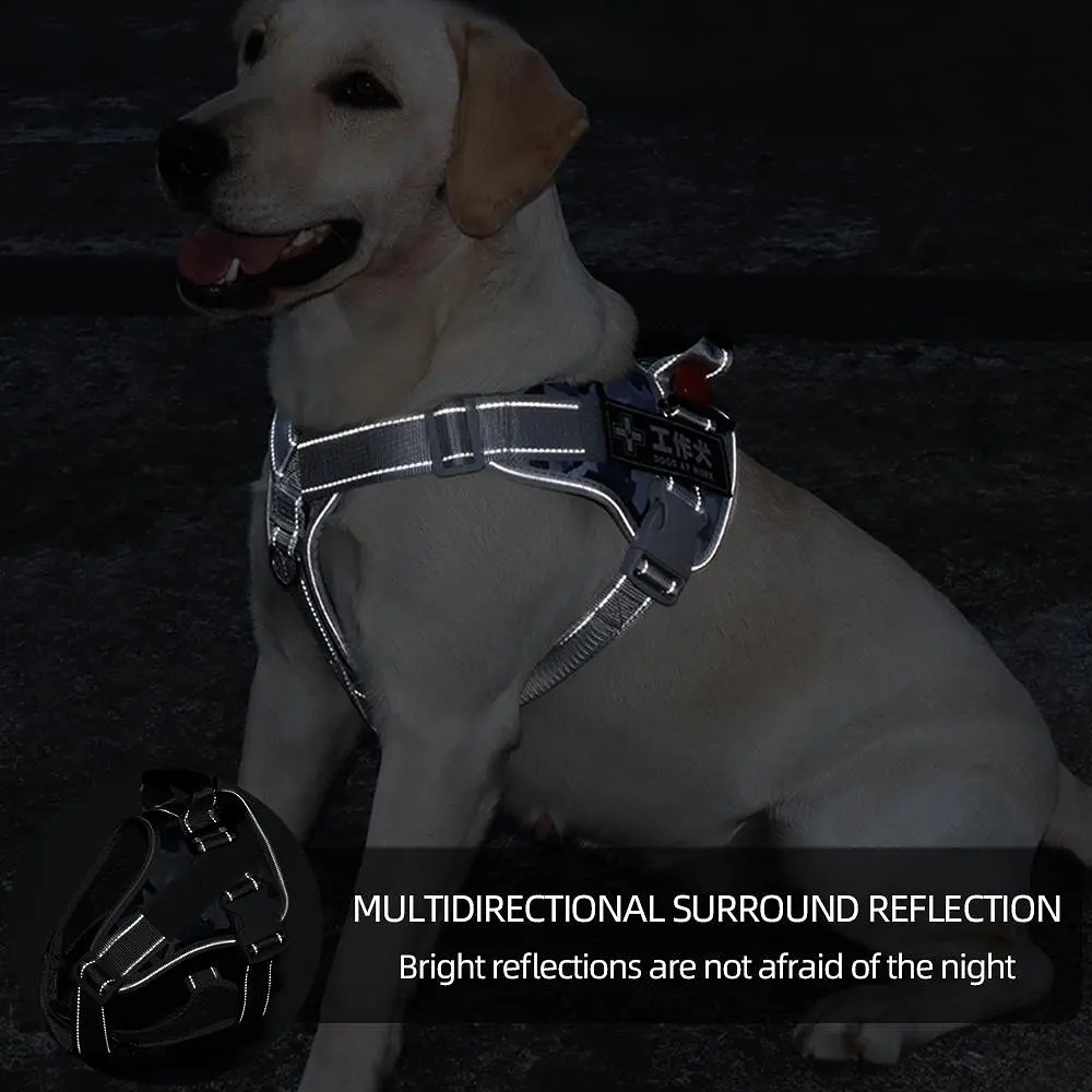 Нагрудна шлея для собак Reflective safety chest harness for pet dogs, L Жовтий - фото 3