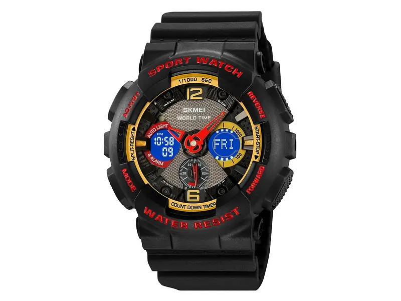 Чоловічий наручний годинник 2118BKRD Black-Red Skmei acs0030266 - фото 3