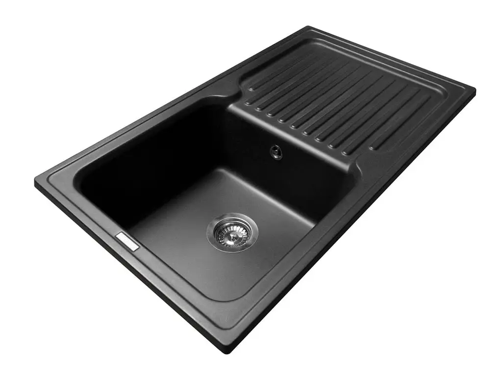 Кухонна мийка Miraggio ORLEAN black (0002278) Граніт, Врізна, Чорний - фото 3
