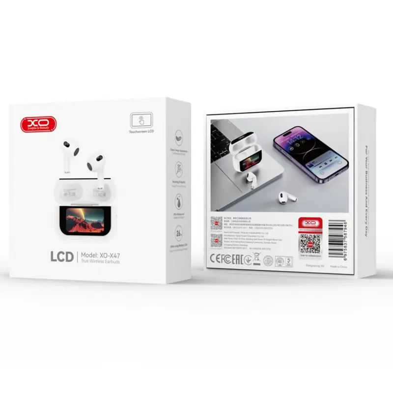 Навушники бездротові XO X47 Smart TWS Earbuds 4nd Generation Білі - фото 7