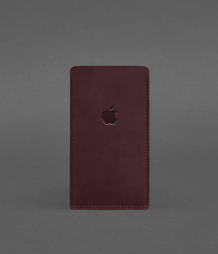 Кожаный чехол для iPhone 11 Бордовый Crazy Horse - фото 2