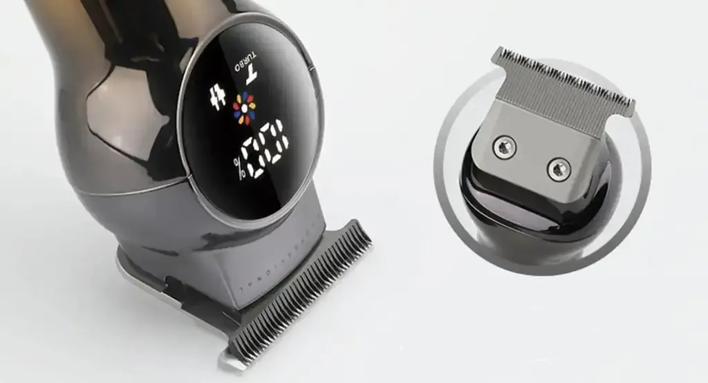 Машинка для стрижки волосся XPRO V-989 професійна з насадками золота (41579-15999_438) - фото 3
