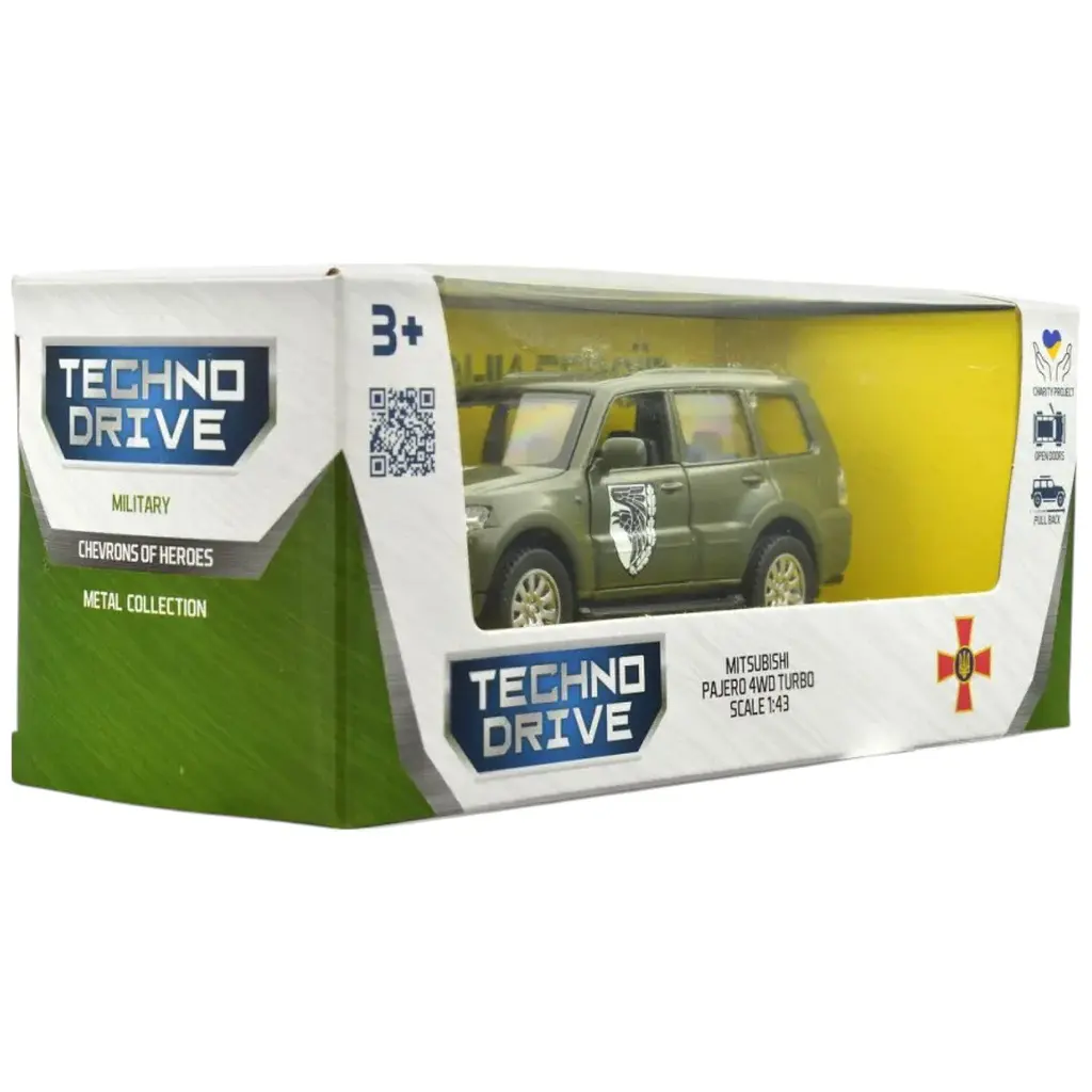 Автомодель TechnoDrive 250283M серія Шеврони Героїв Mitsubishi Pajero 4WD Tubro 93 ОМБр - фото 2