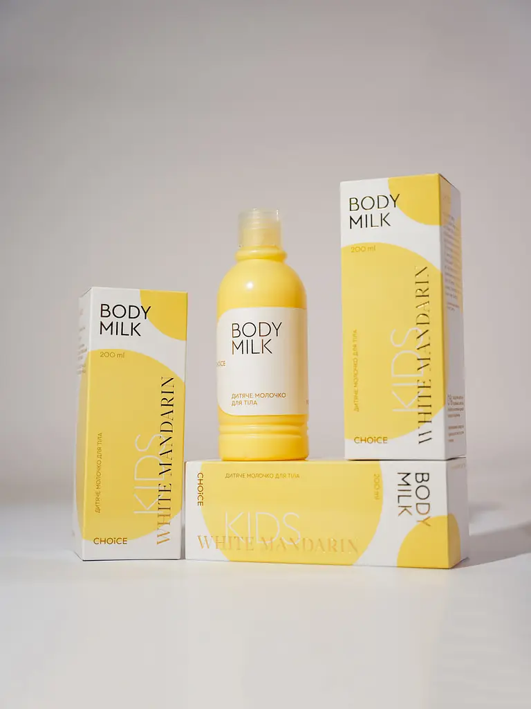 Дитяче молочко для тіла White Mandarin Choice KIDS Body Milk 200 мл зволоження та захист шкіри з народження (0+) - фото 2