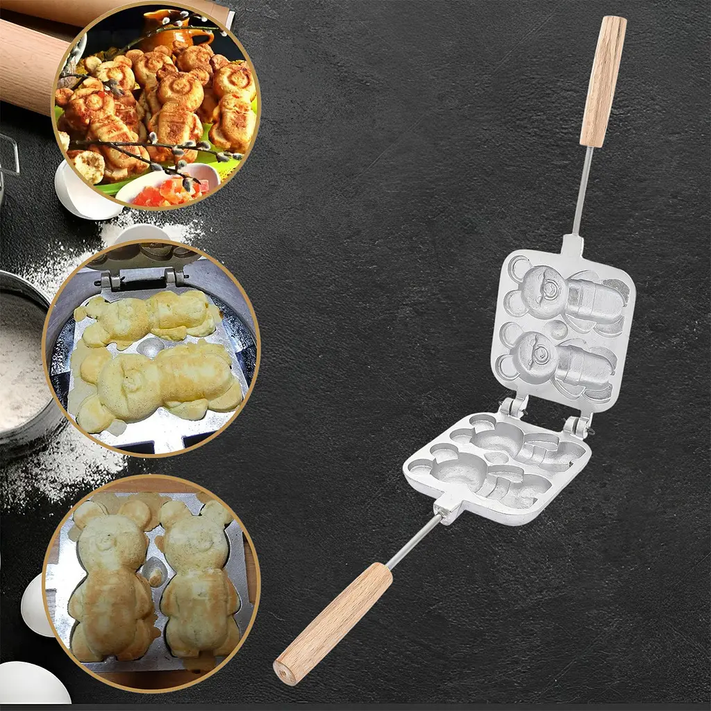Форма алюмінієва для випікання печива на плиті "Ведмедик Барні великий", Ласунка Сірий 81908