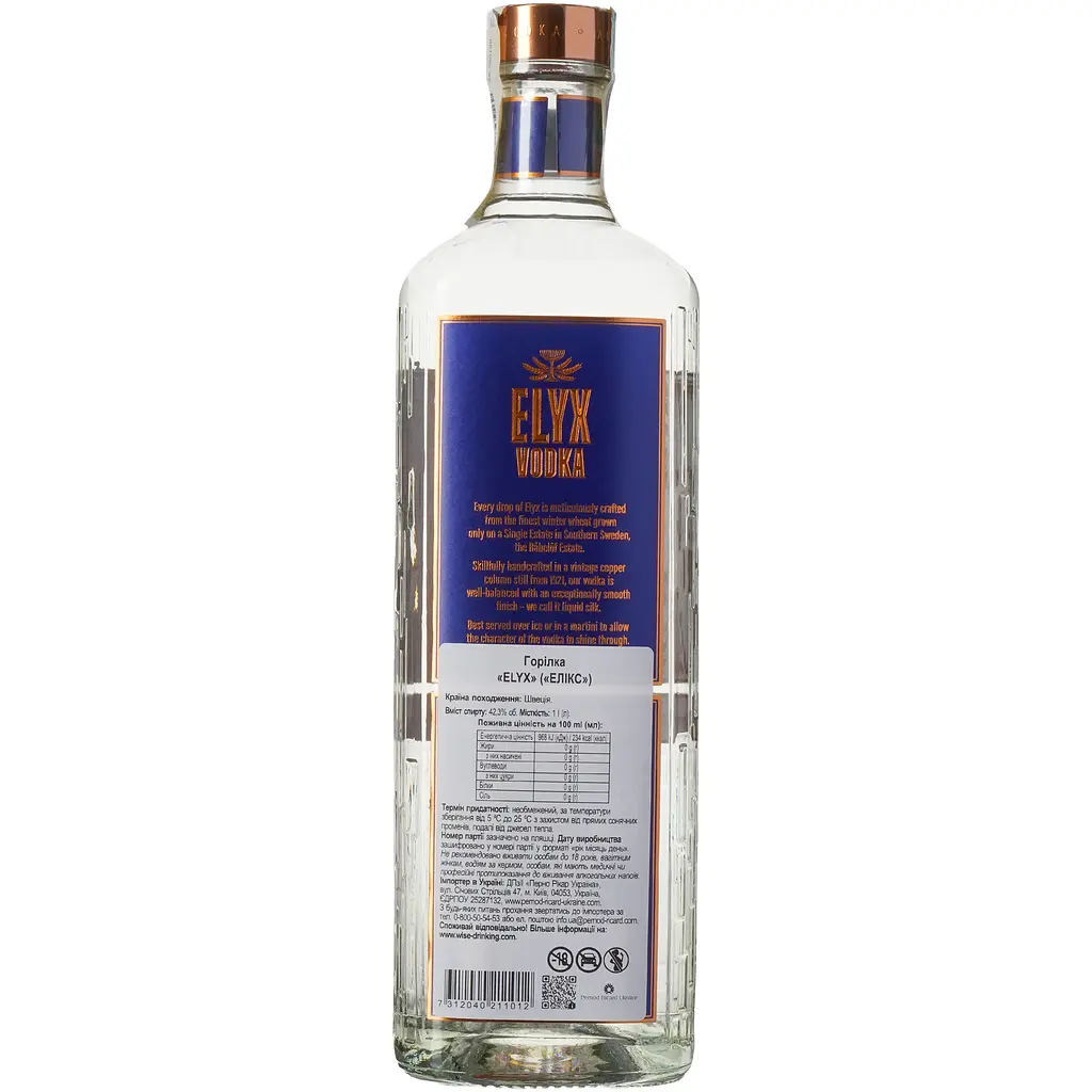 Горілка Absolut Elyx 42.3% 1 л - фото 3