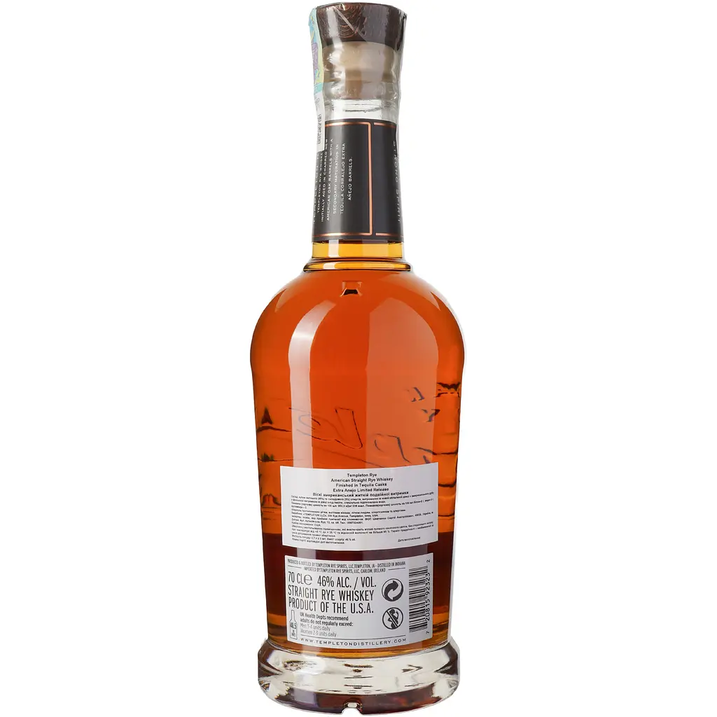 Віскі Templeton Rye Finished in Tequila Casks American Straight Rye Whiskey 46% 0.7 л - фото 4