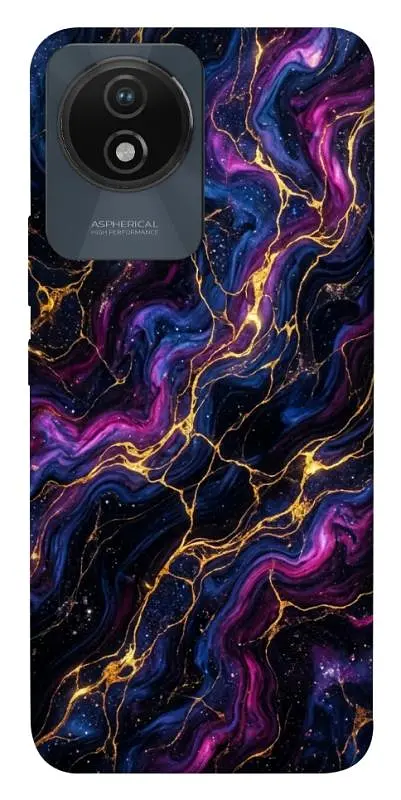 TPU чохол Demsky Purple space marble для Vivo Y02
