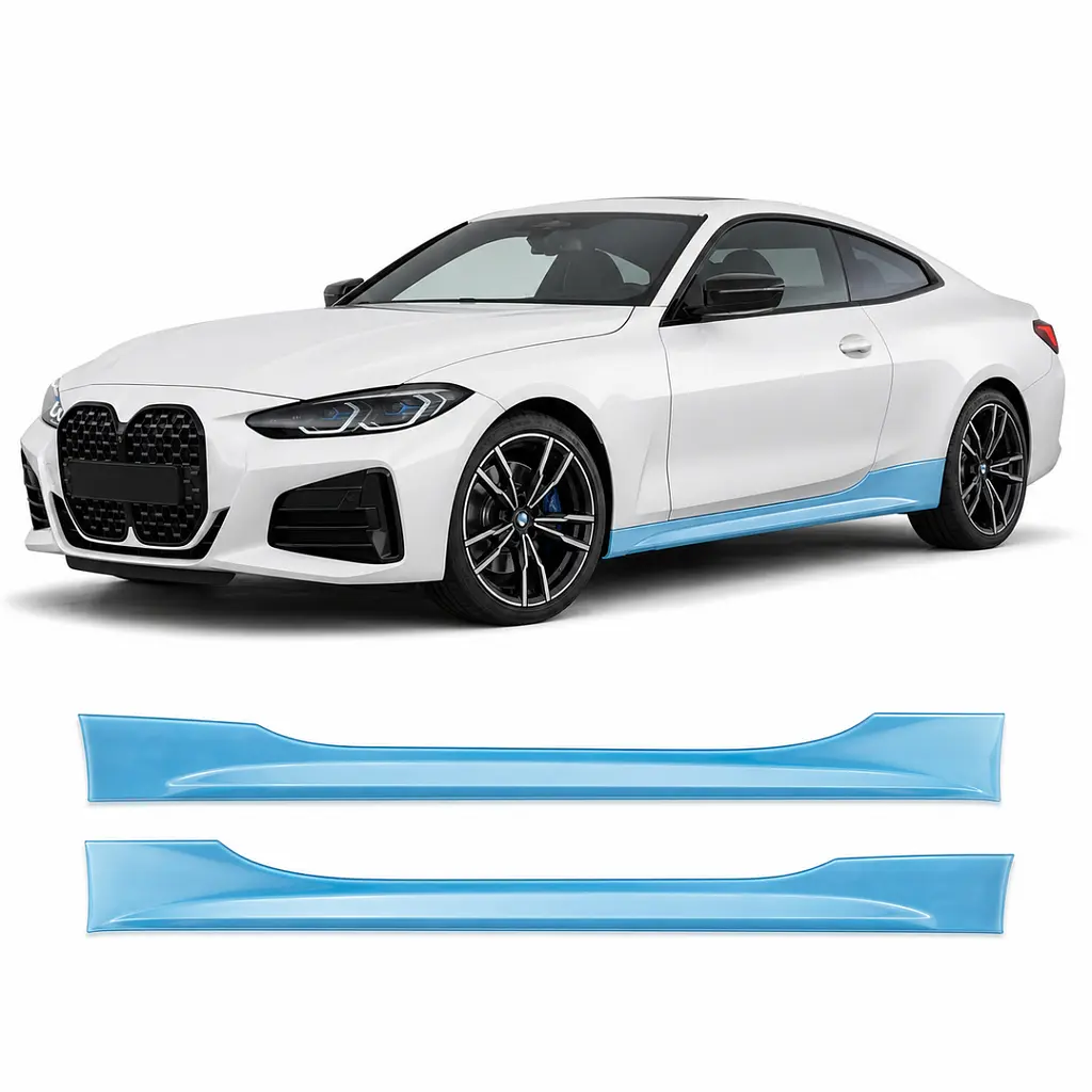 Антигравійна захисна бронеплівка за лекалами для BMW 4 Series G22 2020-2024 - нижня зона кузова та пороги