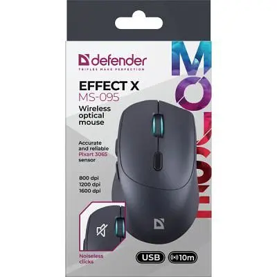 Комп'ютерна мишка Defender Effect X MS-095 Wireless Black (52095) - фото 5