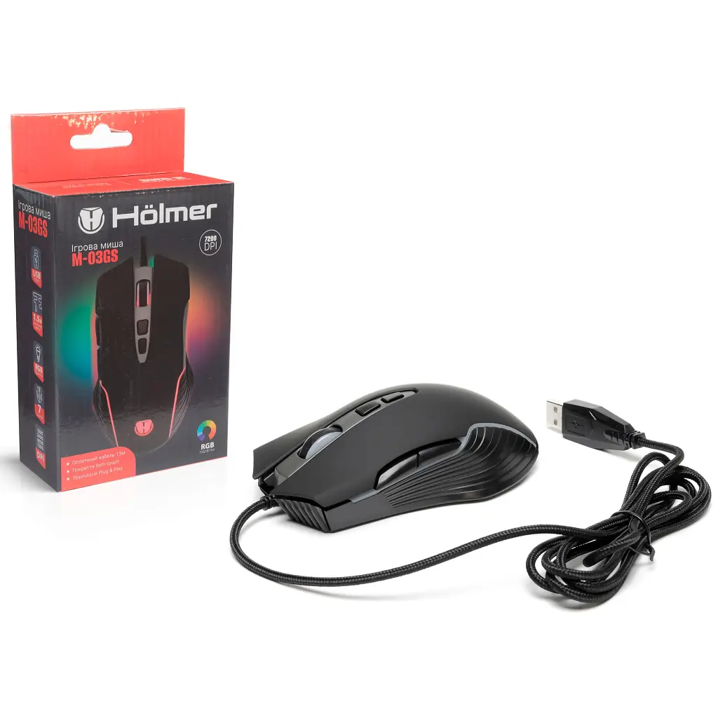 Мишка Hölmer M-03GS USB Black (M-03GS) - фото 11