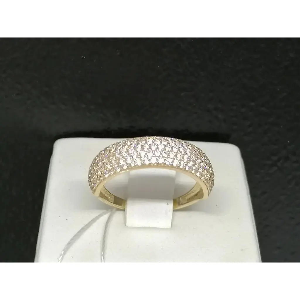 Золоте кільце Імперія золота з фіанітами. КВ444И 17,5 - фото 3