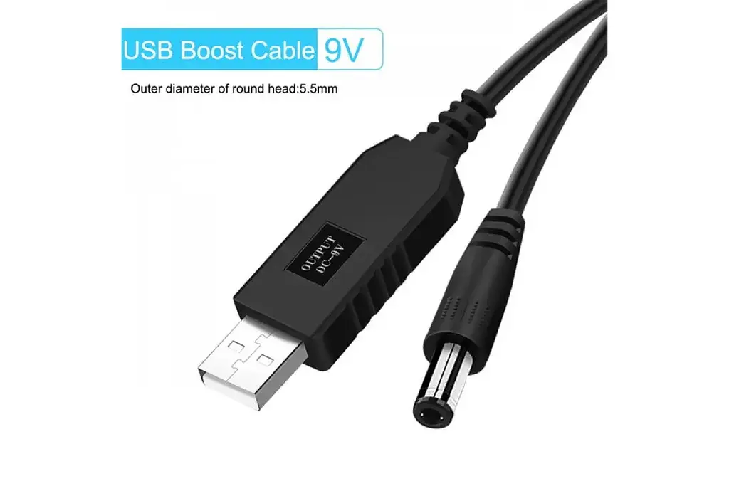 Кабель для роутера VI USB 5V від павербанку на 9v 5,5х2,5 мм - фото 5