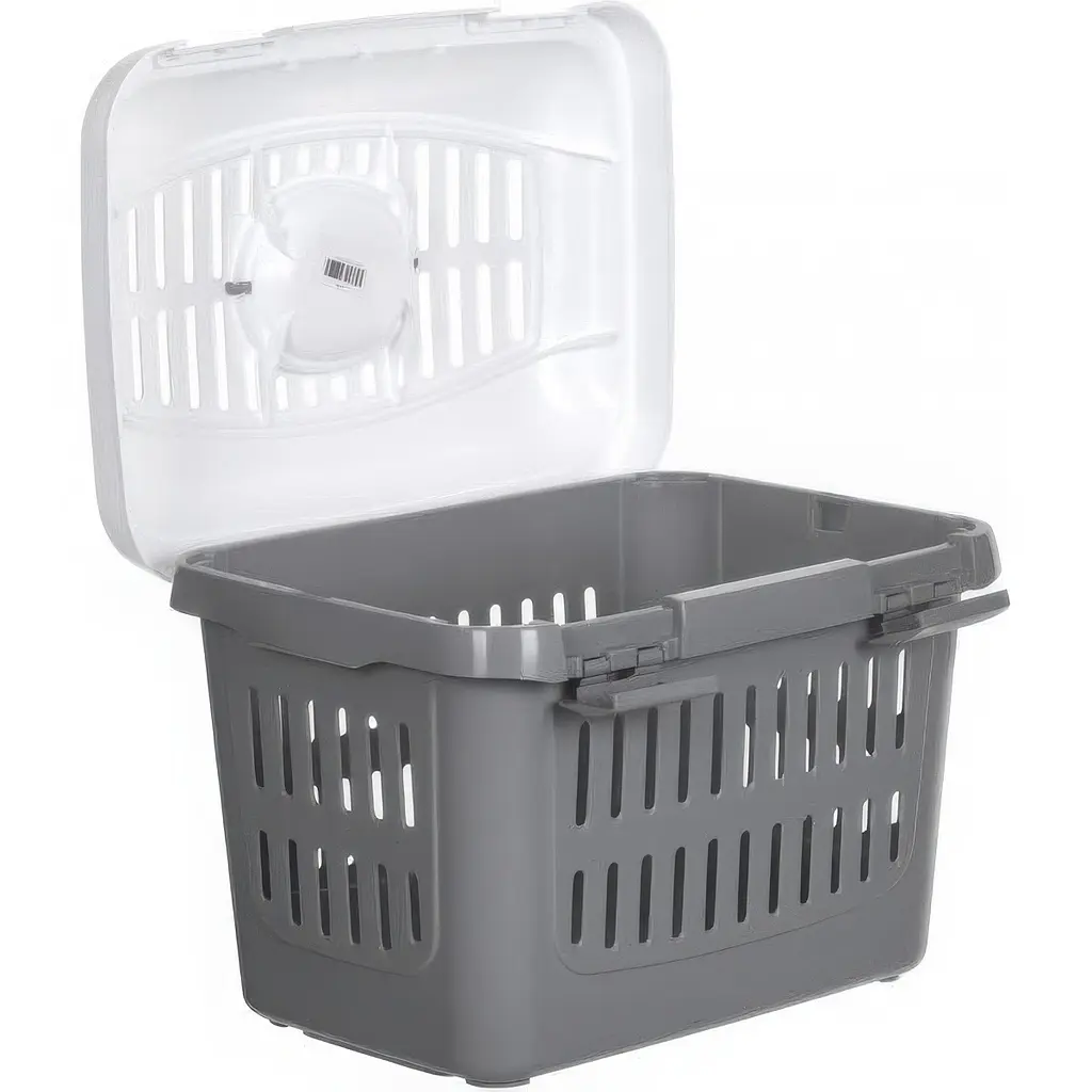 Переноска для тварин Stefanplast Midi Gulliver до 5 кг біло-сіра (96180) - фото 3