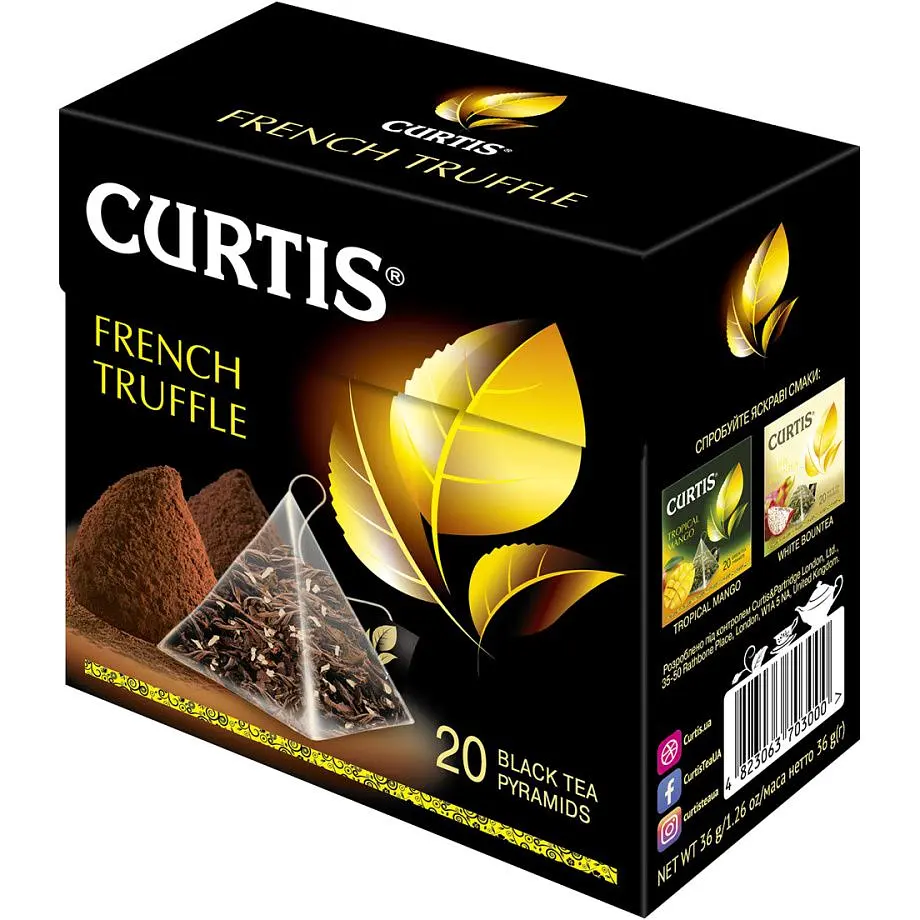 Чай чорний Curtis French Truffle 36 г (20 шт. х 1.8 г) (714335) - фото 2