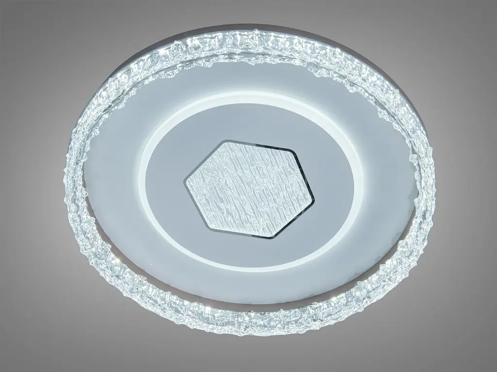 Стильна стельова LED люстра у вітальню Diasha WG5157/A WH, Ø48 см, 85 W - фото 3