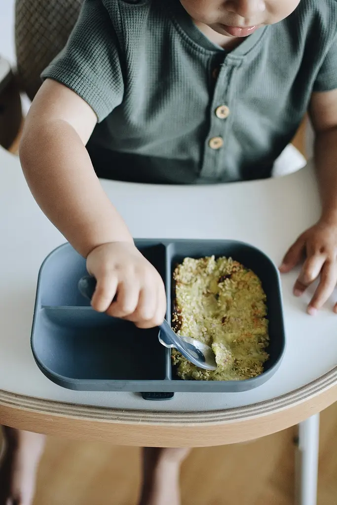 Тарілка силіконова порційна Beaba, мінерал (913548) - фото 5