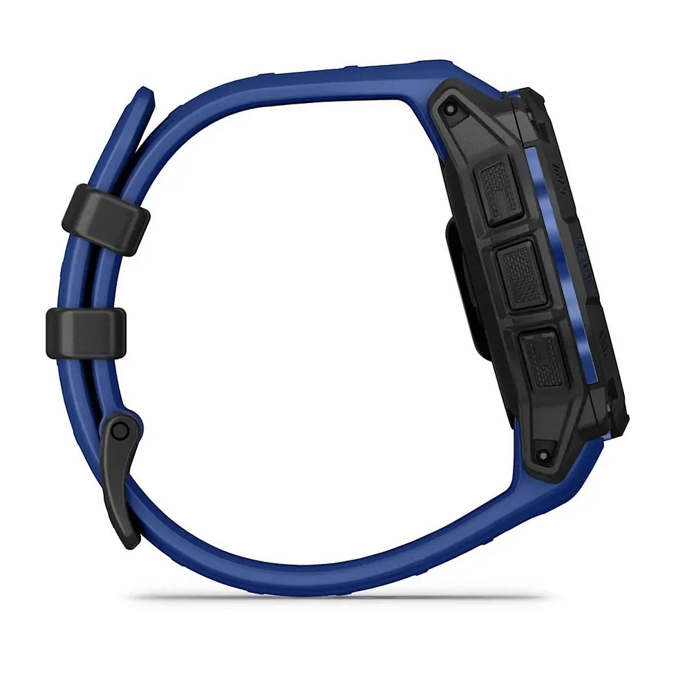 Смарт-годинник Garmin Instinct 3 45mm Amoled Black with Bolt Blue/Black Silicone Band (010-02936-03) - фото 6