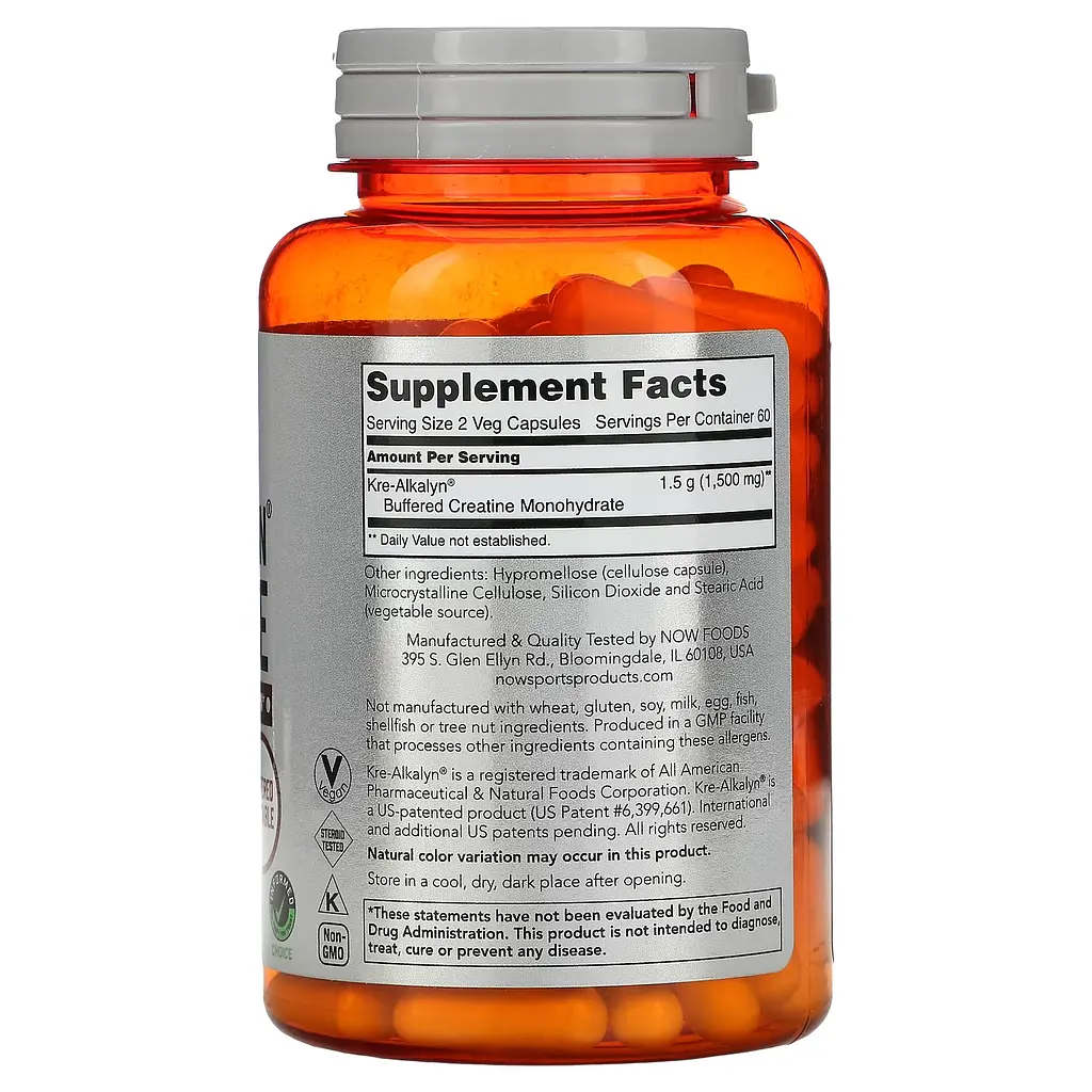 Креатин Now Sports в капсулах Kre-Alkalyn(R) Creatine 750 мг - 120 капсул - фото 2