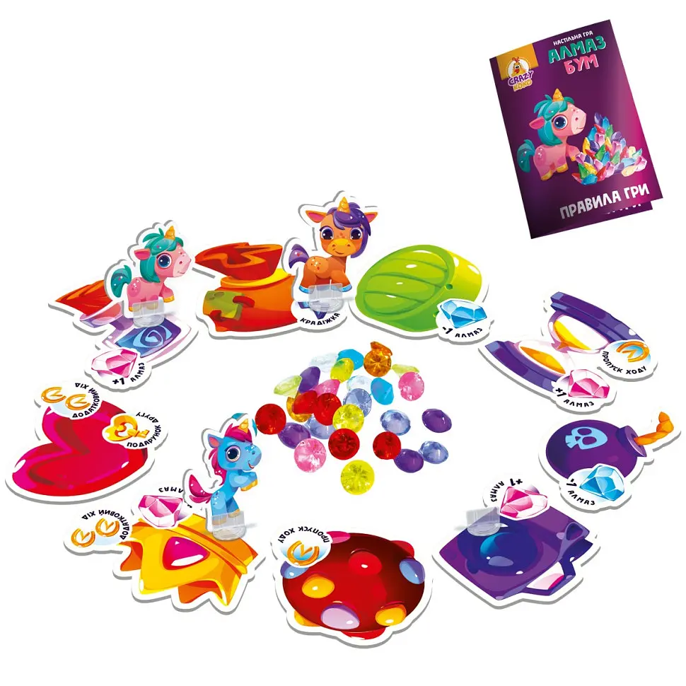 Гра настільна розважальна Vladi Toys Алмаз бум Єдиноріжка VT8055-31 2-4 ігрока - фото 3