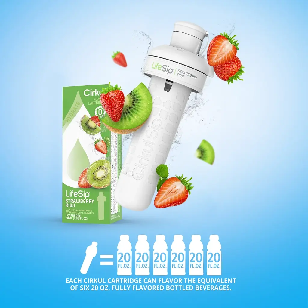 Картридж для напоїв Cirkul LifeSip Flavor Cartridge зі смаком полуниці та ківі 1 шт - фото 2