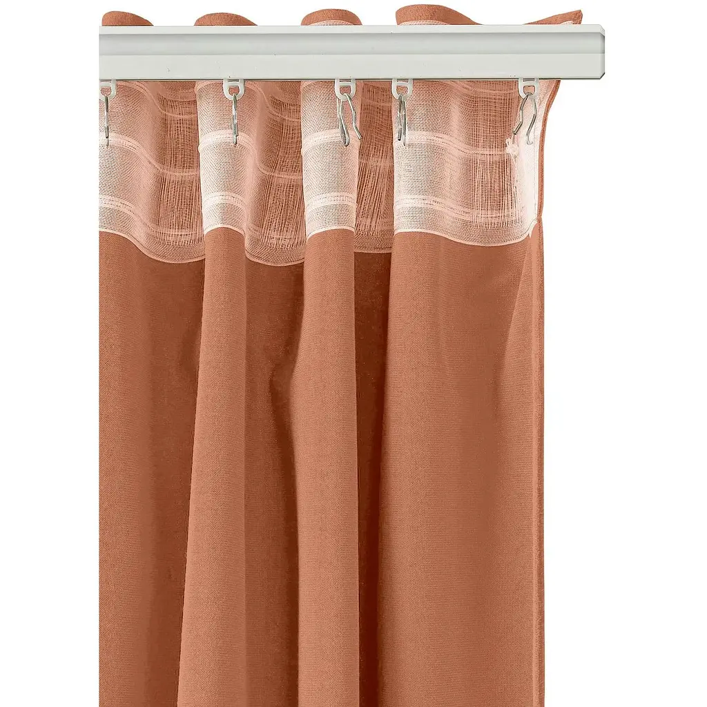 Штори на кухню та в кімнату Cosas Amber 180х260 см 2 шт теракотовий (Curtains_26Amber_DUK_180x260) - фото 7