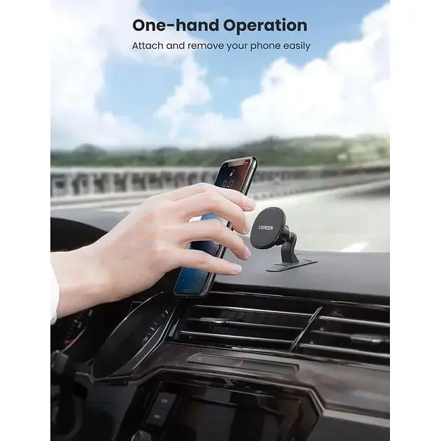 Автотримач UGREEN LP292 Magnetic Phone Holder for Car чорний - фото 6