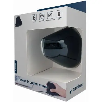 Комп'ютерна мишка Gembird (MUS-ERGO-03) USB Black (MUS-ERGO-03) - фото 8